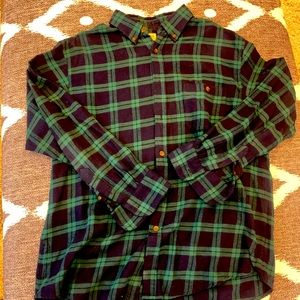 Haggar Clothing Flannel Button Down